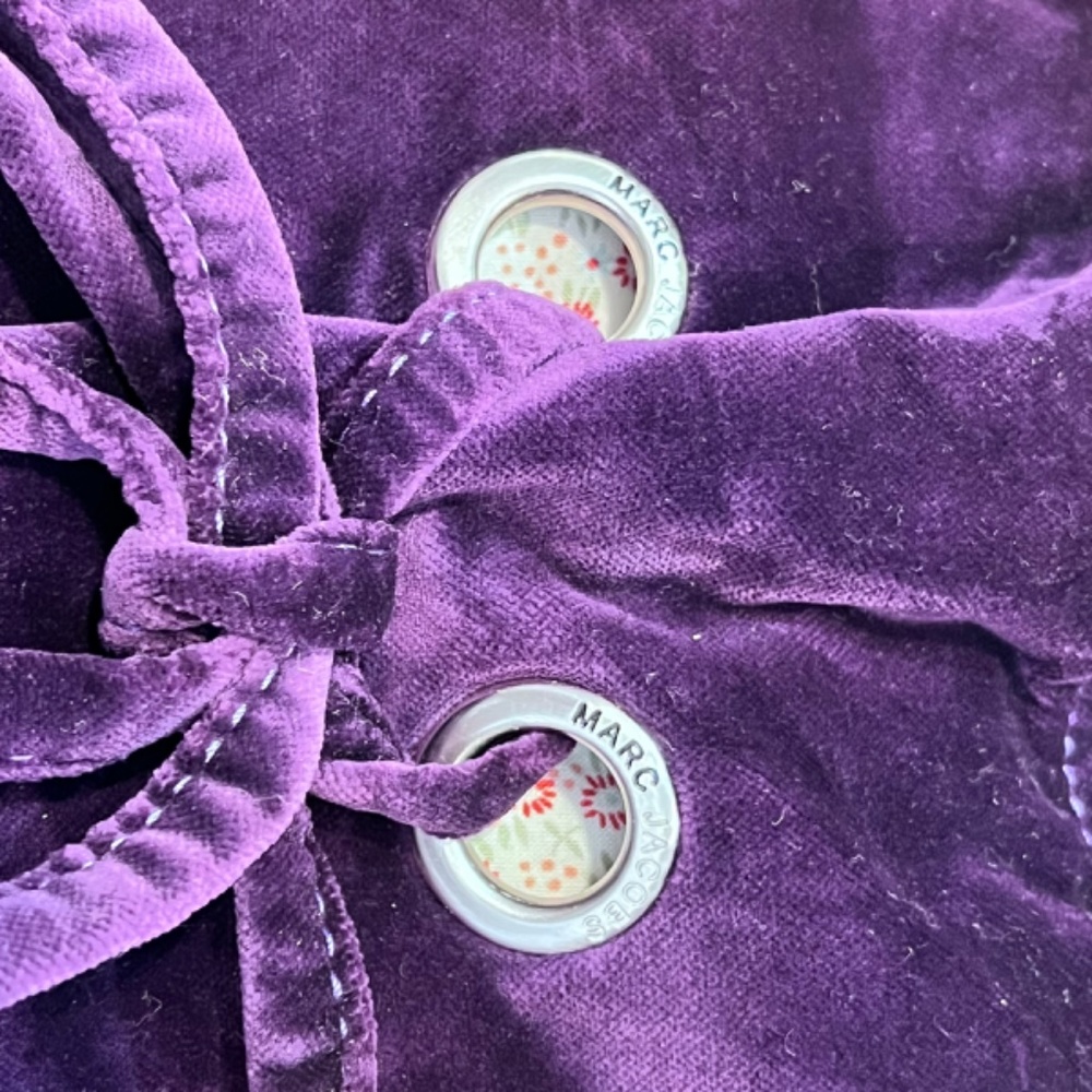 Marc Jacobs Purple Velvet Shopping Bag Tote - Picture 8 of 14